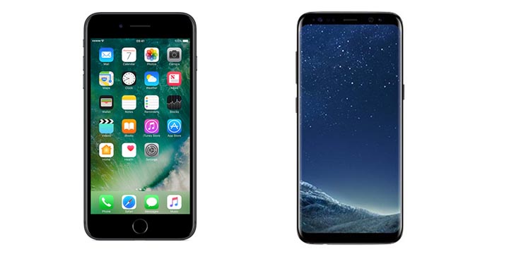 iPhone 7 y Samsung Galaxy S8, los teléfonos más vendidos