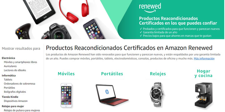 Imagen - Amazon lanza Renewed, con productos reacondicionados certificados