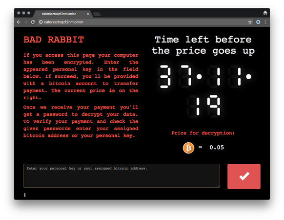 Imagen - Cuidado con BadRabbit: otro ransomware basado en Petya se está propagando