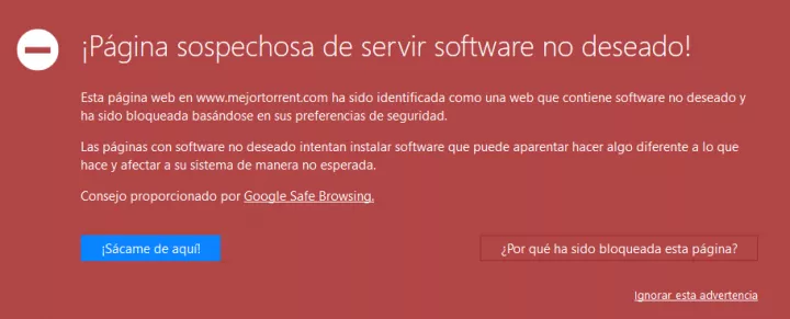 El Sitio Al Que Vas A Acceder Contiene Programas Dañinos