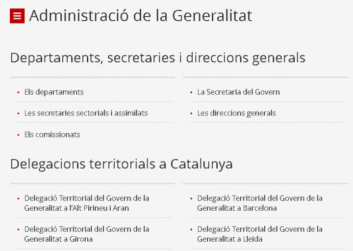 Imagen - Las páginas del Govern y el President en Cataluña son bloqueadas por el artículo 155