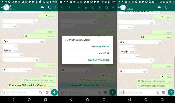 Imagen - Todos los detalles sobre el borrado de mensajes enviados en WhatsApp