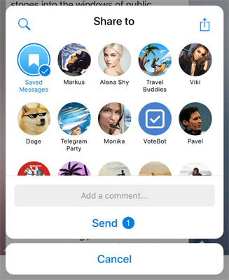 Imagen - Telegram 4.5 permite agrupar fotos y guardar o anclar mensajes