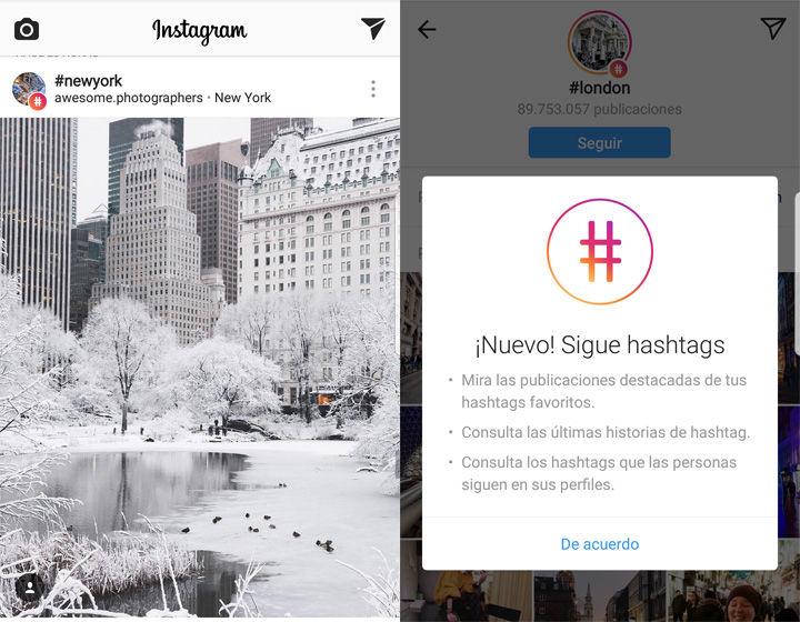 Imagen - Cómo seguir hashtags en Instagram