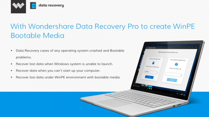 Wondershare Data Recovery Pro ya recupera datos perdidos aunque Windows no cargue