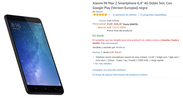 Imagen - 7 tiendas dónde comprar el Xiaomi Mi Max 2