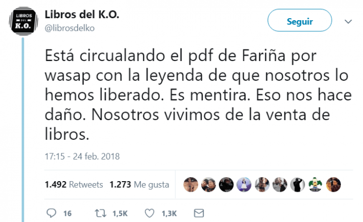 Imagen - Un PDF con el libro &quot;Fariña&quot; se vuelve viral en WhatsApp