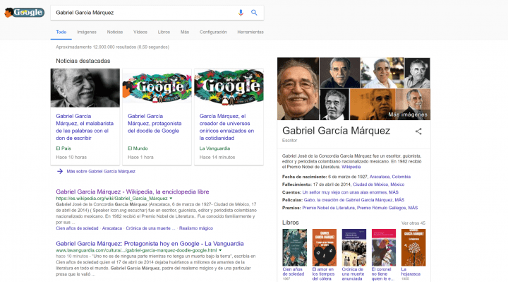 Imagen - Google dedica su Doodle al escritor Gabriel García Márquez