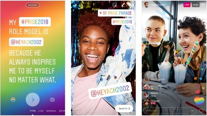 Imagen - Instagram Stories añade fondos, hashtags y stickers en tono arcoíris por el Orgullo 2018