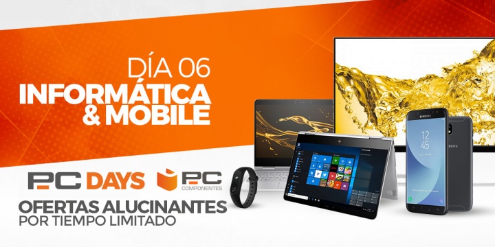 Ofertas en smartphones e informática con los PcDays de PcComponentes