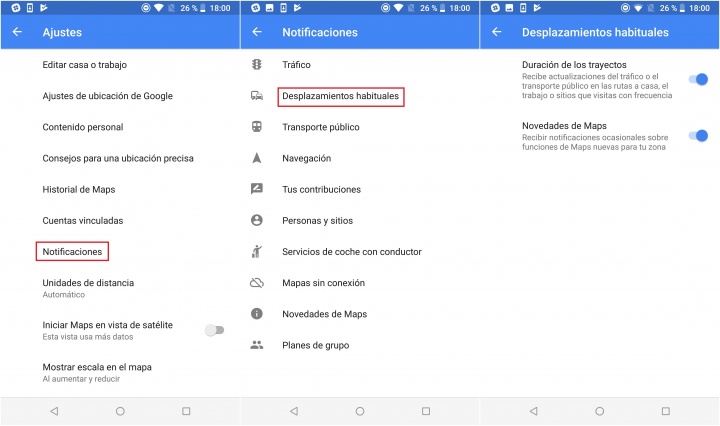 Imagen - Cómo eliminar o añadir las alertas de tráfico de tu ruta habitual en Google Maps