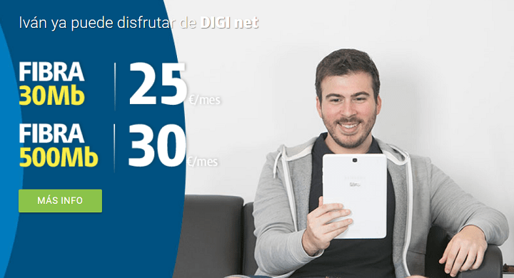 Imagen - DIGI lanza 500 Mbps de fibra simétrica por 30 euros