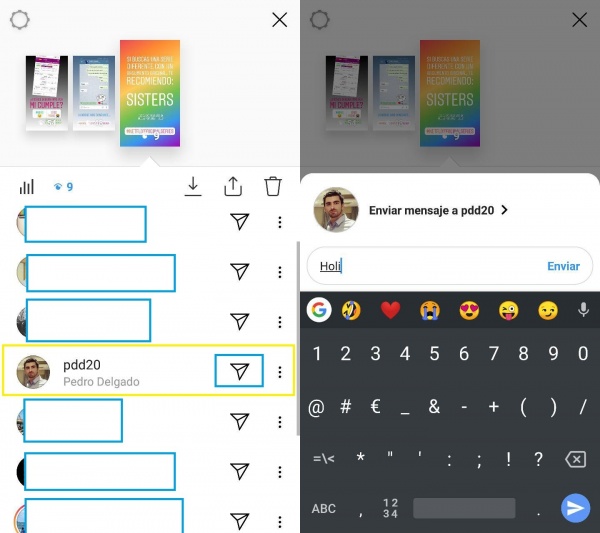 Imagen - Instagram añade un botón para compartir tus Stories con un mensaje por privado