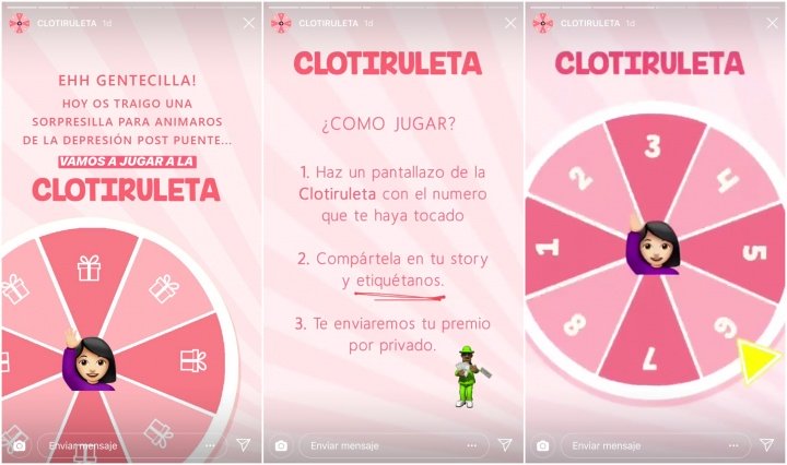 Imagen - Clotiruleta, el juego de ruleta viral que circula por Instagram Stories