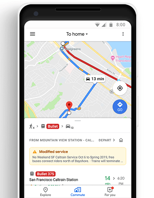 Imagen - Google Maps integra Spotify y muestra en el mapa por donde van los buses y trenes