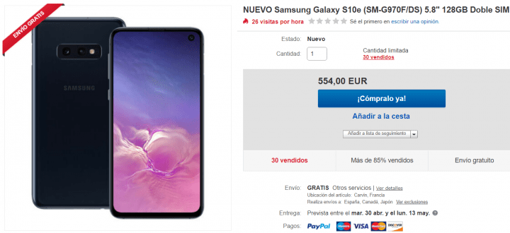 Imagen - Dónde comprar barato el Samsung Galaxy S10e