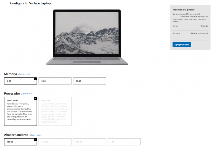 Imagen - Oferta: Microsoft Surface Laptop por solo 759 euros