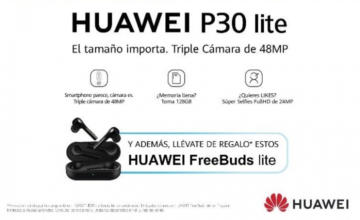 Imagen - Huawei P30 Lite llega a España con los auriculares FreeBuds Lite de regalo