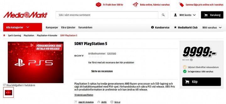 Imagen - PlayStation 5 ya se puede reservar en Suecia