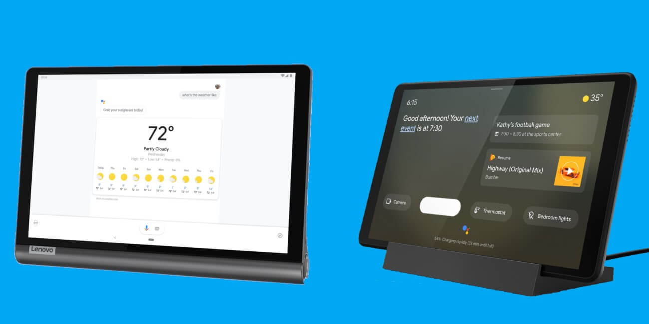 Lenovo Yoga Smart Tab y Smart Tab M8, las tablets multimedia con Google Assistant