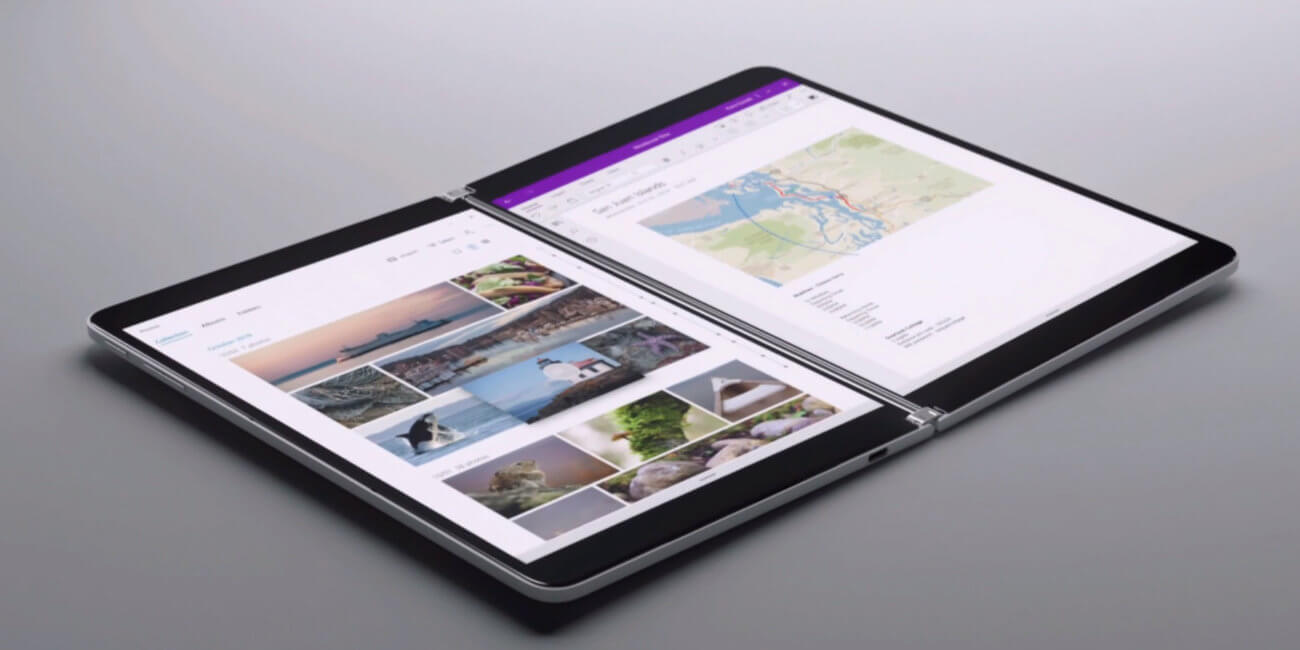 Microsoft Surface Neo: dos pantallas, diseño plegable y teclado físico