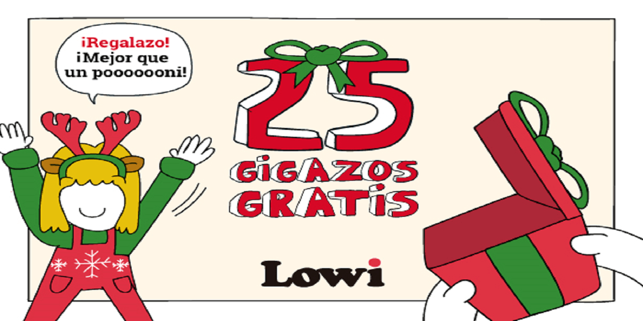 Lowi regala 25 GB de datos a sus clientes por Navidad