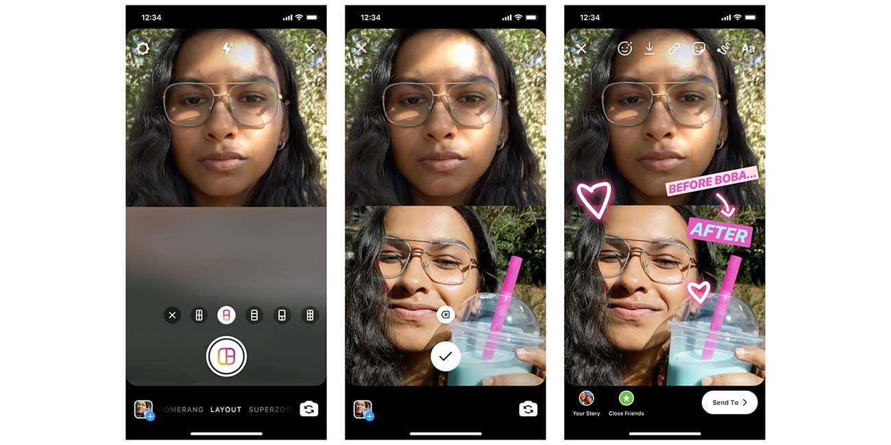 Instagram añade el modo "Diseño": crea collages en tus Stories