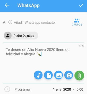 Imagen - Cómo programar los mensajes de Año Nuevo en WhatsApp