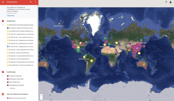Imagen - Coronavirus: Google publica un mapa interactivo