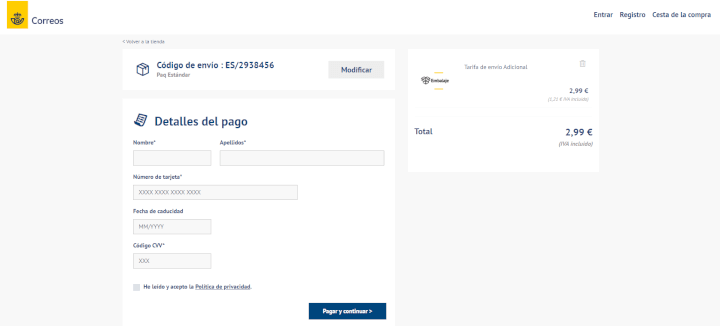 Imagen - Email de Correos pide un pago por un paquete, ¿es real?