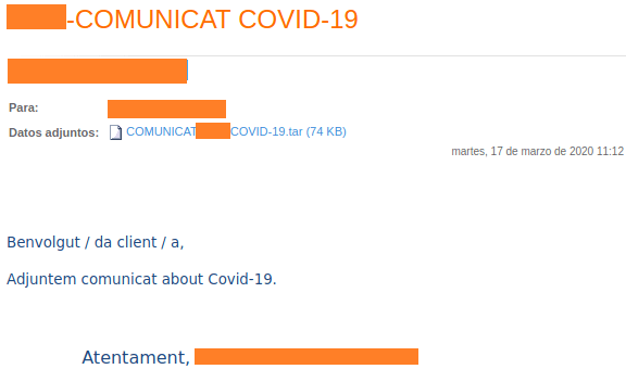 Imagen - Malware en los emails del coronavirus COVID-19
