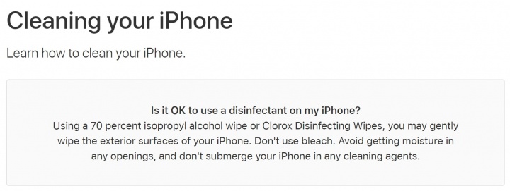 Imagen - Apple confirma que puedes desinfectar tu iPhone