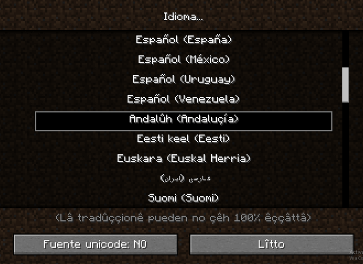 Imagen - Minecraft incluye el andaluz como idioma