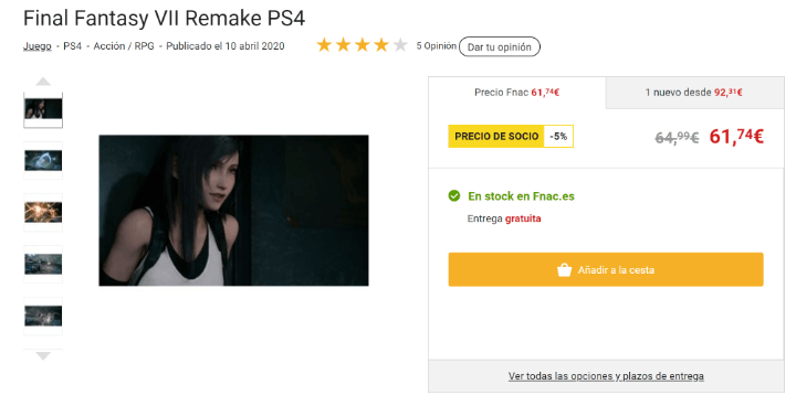 Imagen - Final Fantasy VII Remake: dónde comprarlo barato