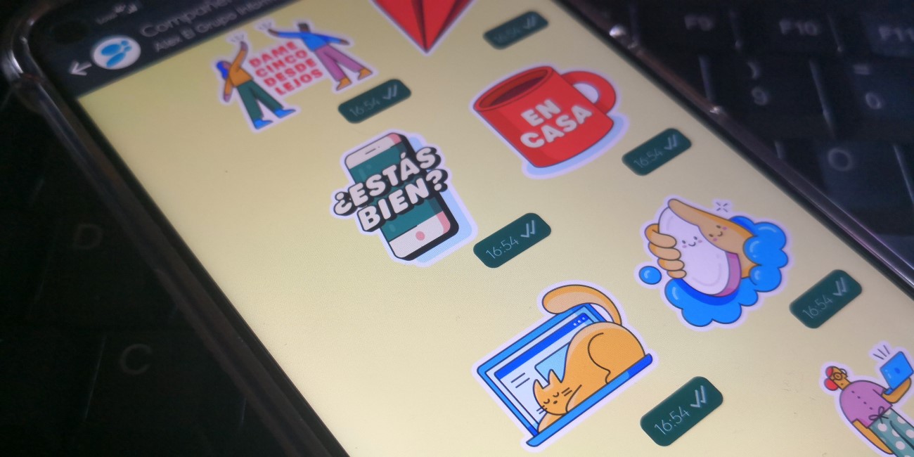 WhatsApp lanza stickers de "Juntos en casa"