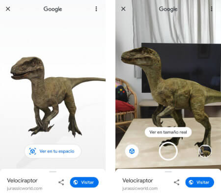 Imagen - Cómo ver dinosaurios en 3D en Google