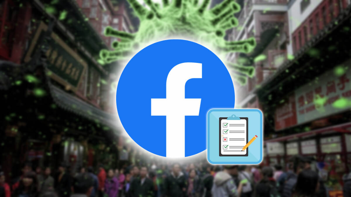 Facebook lanza una encuesta para saber si tienes coronavirus