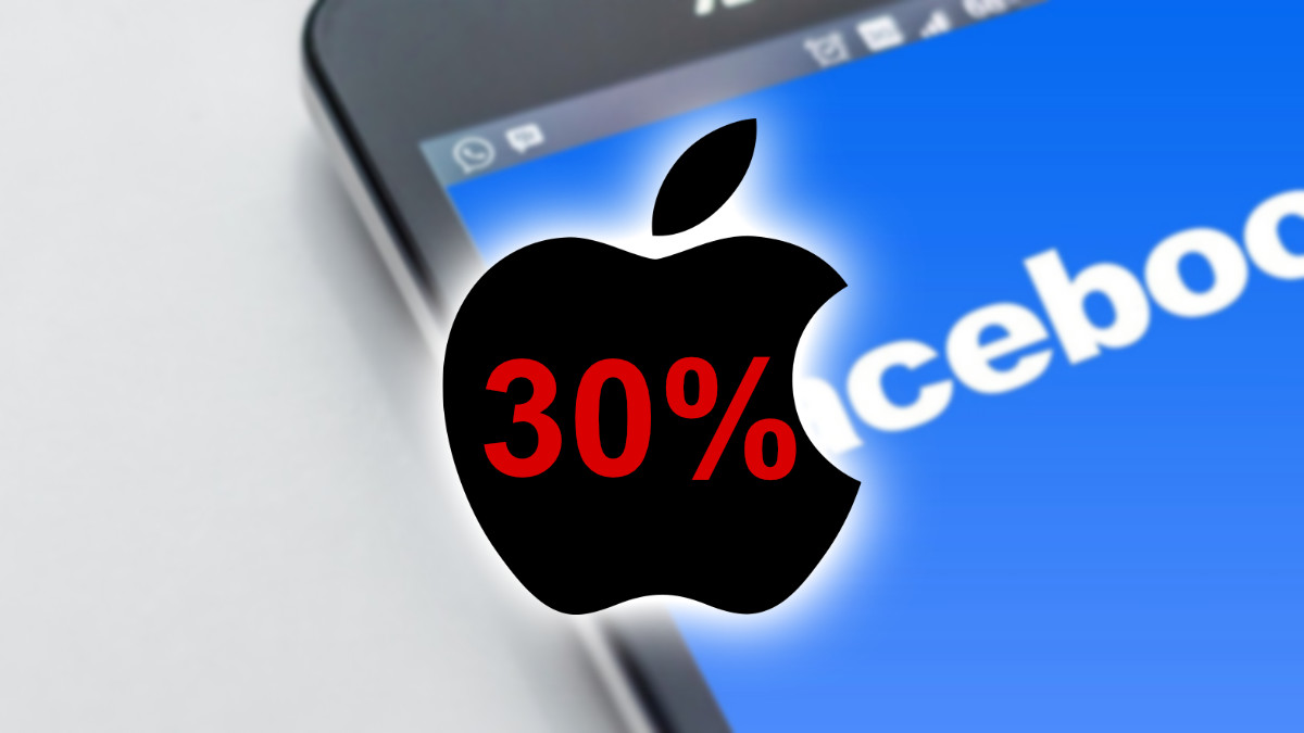 Apple impide una actualización de Facebook al informar del 30% de comisión de la App Store