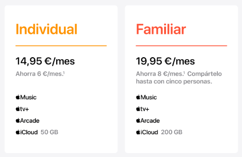 Imagen - Precios de Apple One en España
