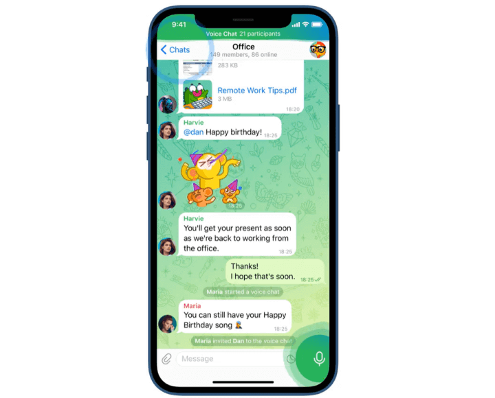 Imagen - Telegram añade chats de voz