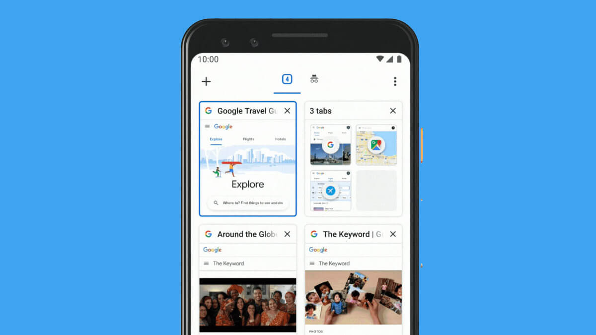 Cómo activar/desactivar las pestañas en cuadrícula de Chrome para Android