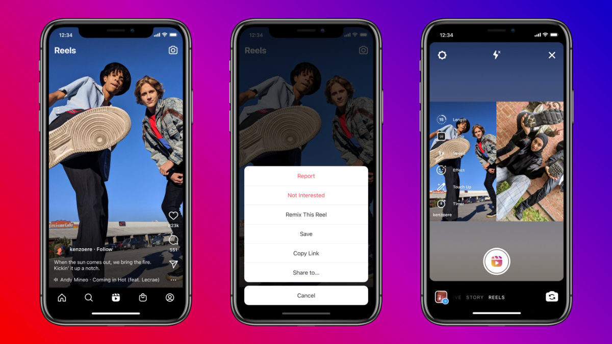 Instagram Remix es la nueva función para Reels copiada de TikTok