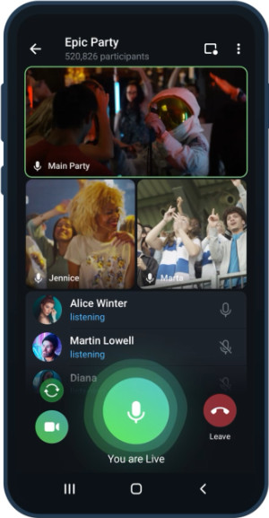 Imagen - Telegram 8.0 añade streaming en directo y mejora el reenvío