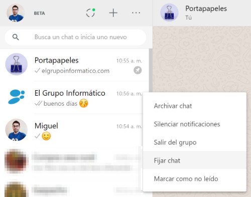 Imagen - WhatsApp en PC añadirá chats fijados
