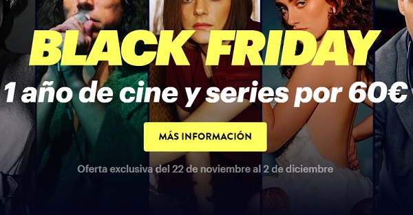 Imagen - Black Friday en HBO Max, Disney+, Filmin y Movistar+ Lite