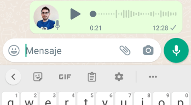 Imagen - Cómo escuchar un audio de WhatsApp antes de enviarlo