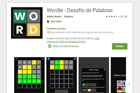 Imagen - Cuidado con los juegos de Wordle en Google Play