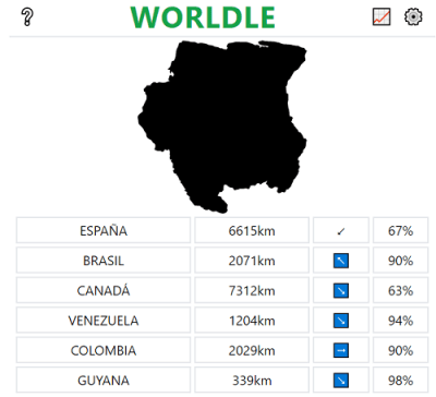 Imagen - Worldle, el Wordle en el que tendrás que adivinar países