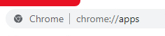 Bild - Chrome://apps - som finns på alla appar som installeras i Chrome