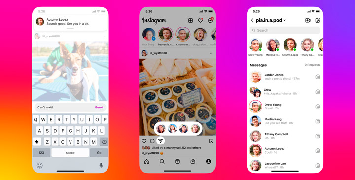 Bild - Instagram Direct kommer till encuestas, Spotify och nya tema